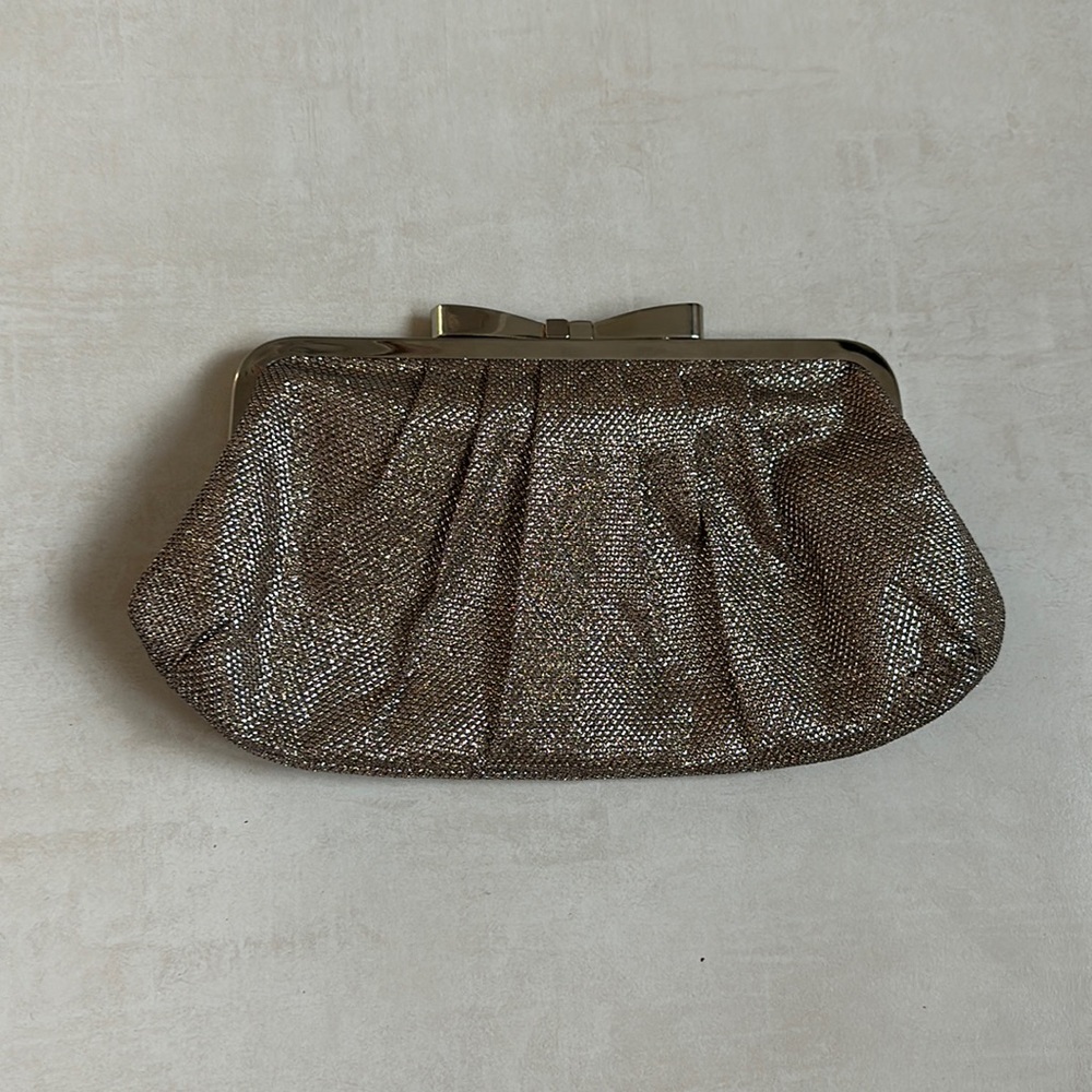 Sparkly gold & silver clutch bag